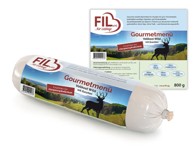 FIL Gourmetmenu Wurst Wild mit Zucchini 800g