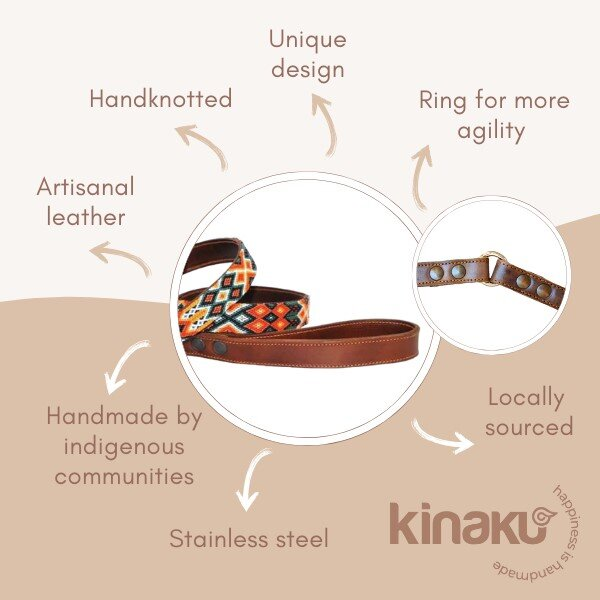 Kinaku Hundeleine Holbox XS geknüpft
