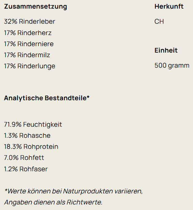 Big Pet Innereien-Mix vom Rind in Stücken
