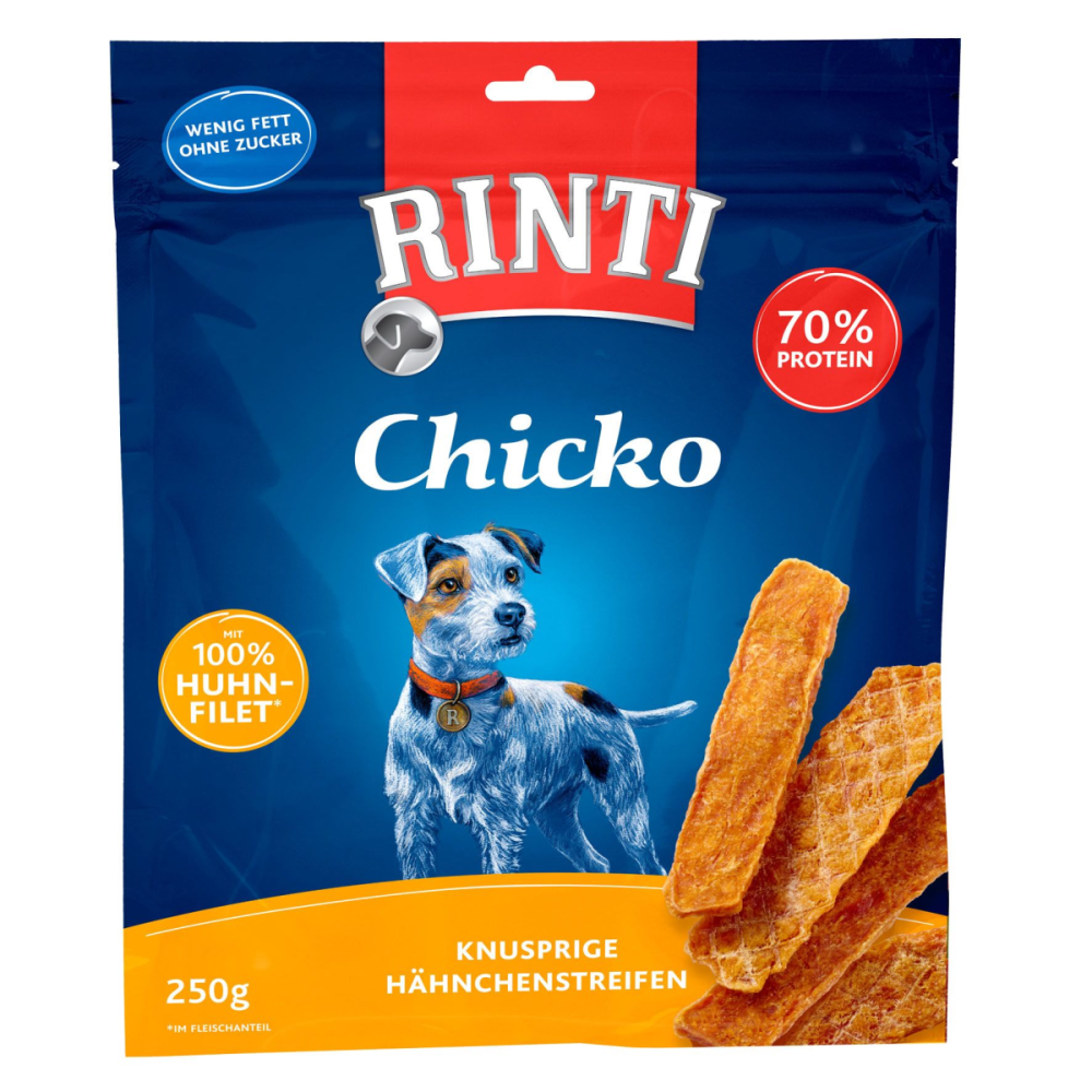 Finnern GmbH & Co. KG Rinti Chicko Huhn 250g knusprige Hähnchenstreifen, 100% Huhn