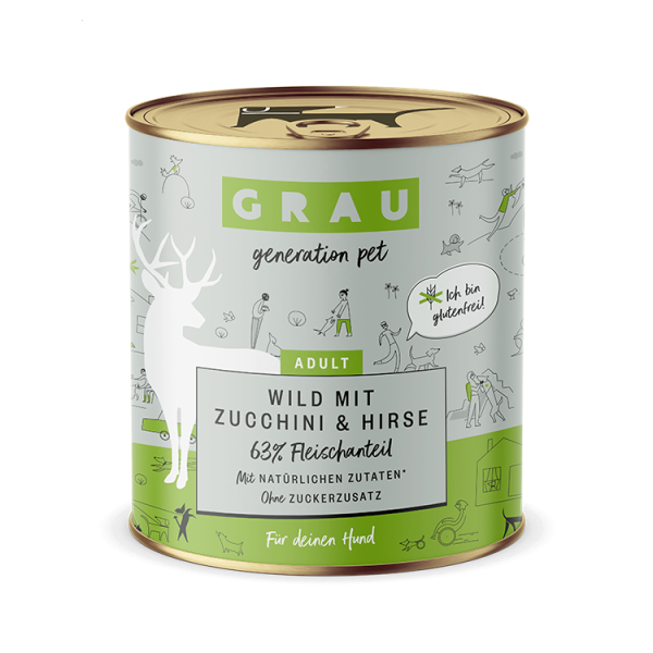 Grau Grau Dog NF Wild mit Zucchini & Hirse