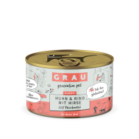 Grau Grau Dog Puppy NF Huhn & Rind mit Hirse 200g