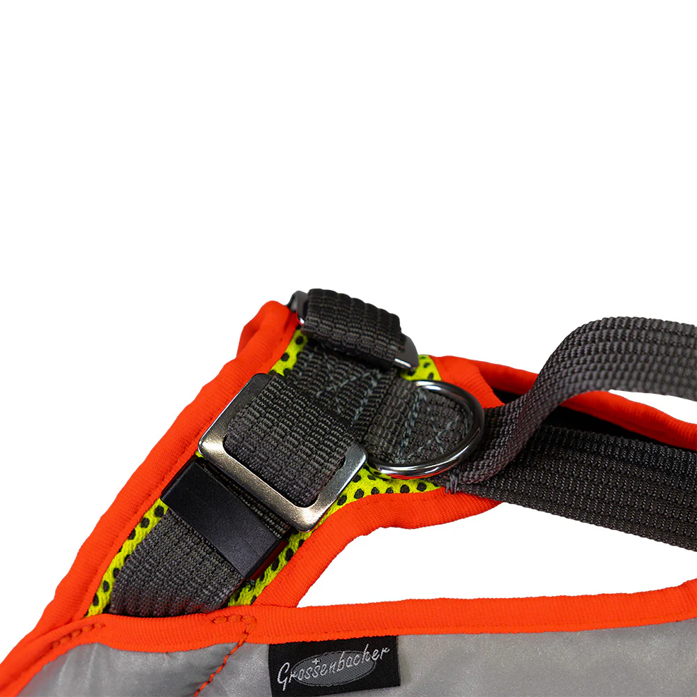 Grossenbacher Beat Hundegeschirr Vary Night XS Gelb/Orange mit Reflektor