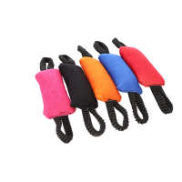 Dingo Gear Bungee Welpen Beisswurst mit zwei Handschlaufen blau