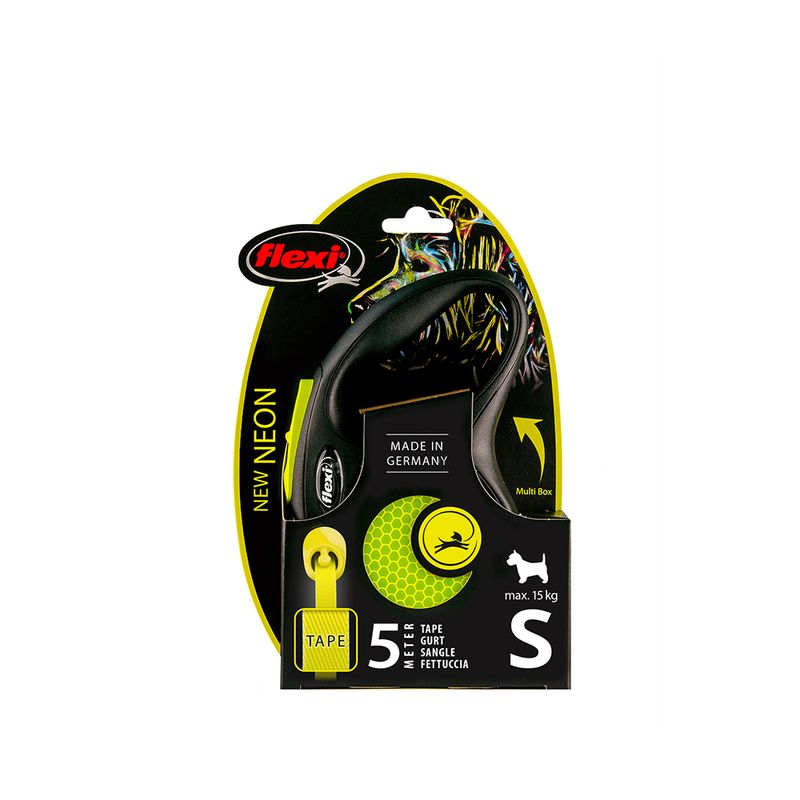 Flexi New Neon S, 5m Gurt