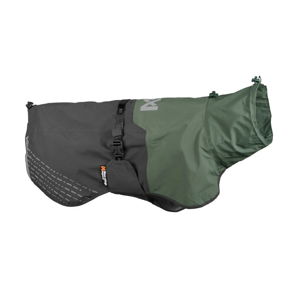 Non-Stop Fjord Raincoat grey/green, 70