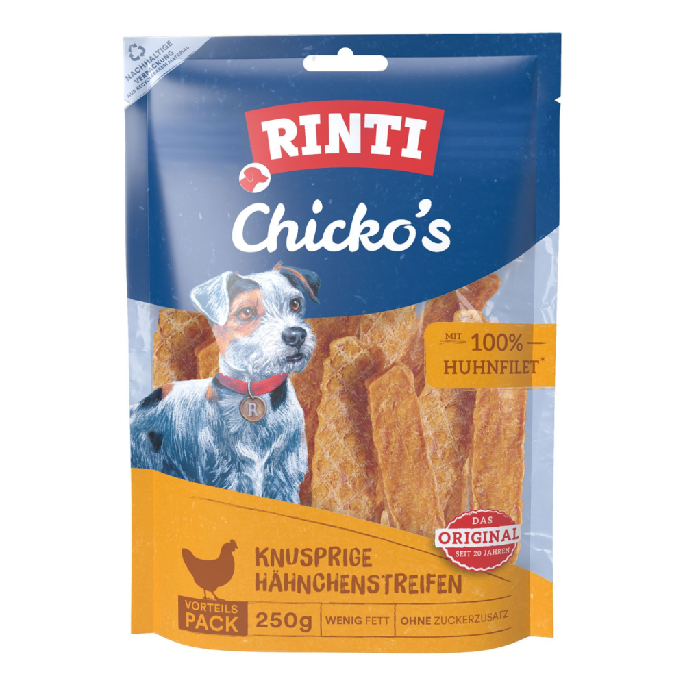 Finnern GmbH & Co. KG Rinti Chicko Huhn 250g knusprige Hähnchenstreifen, 100% Huhn