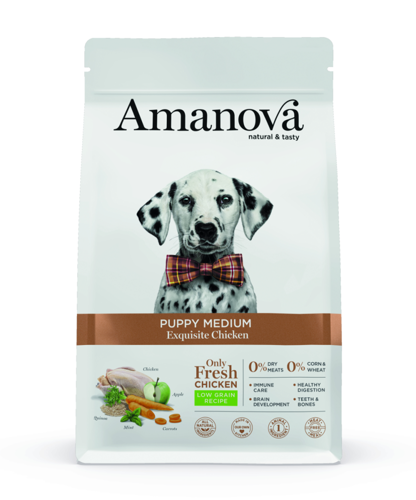 Amanova Puppy - Exquisite Chicken Medium Low Grain - Huhn, 12kg