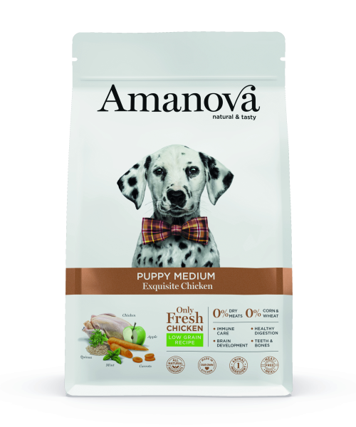 Amanova Puppy - Exquisite Chicken Medium Low Grain - Huhn, 12kg