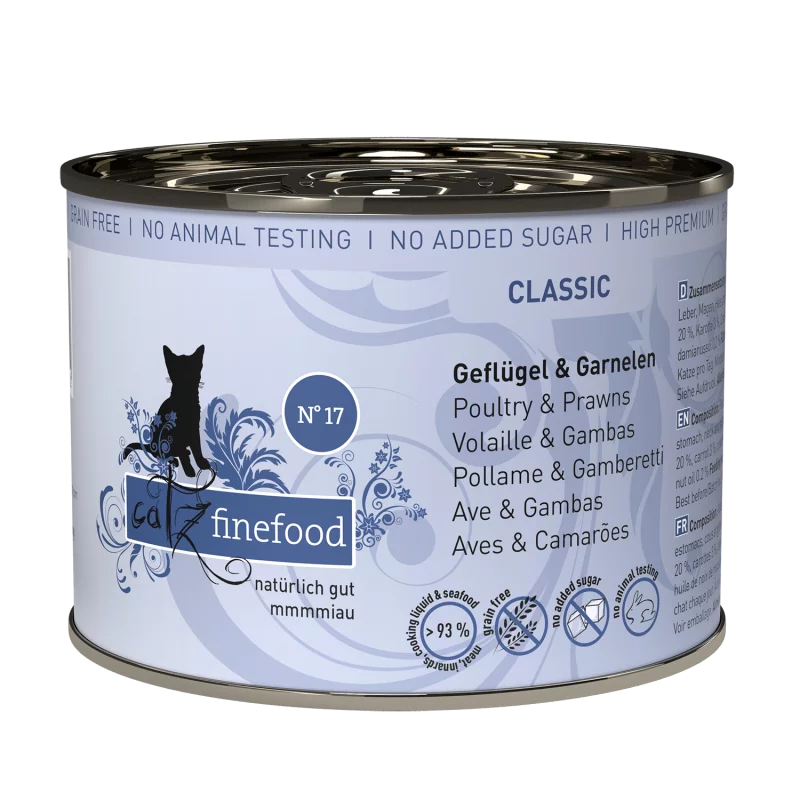 Finefood catz classic finefood No.17 Geflügel & Garnele 200g