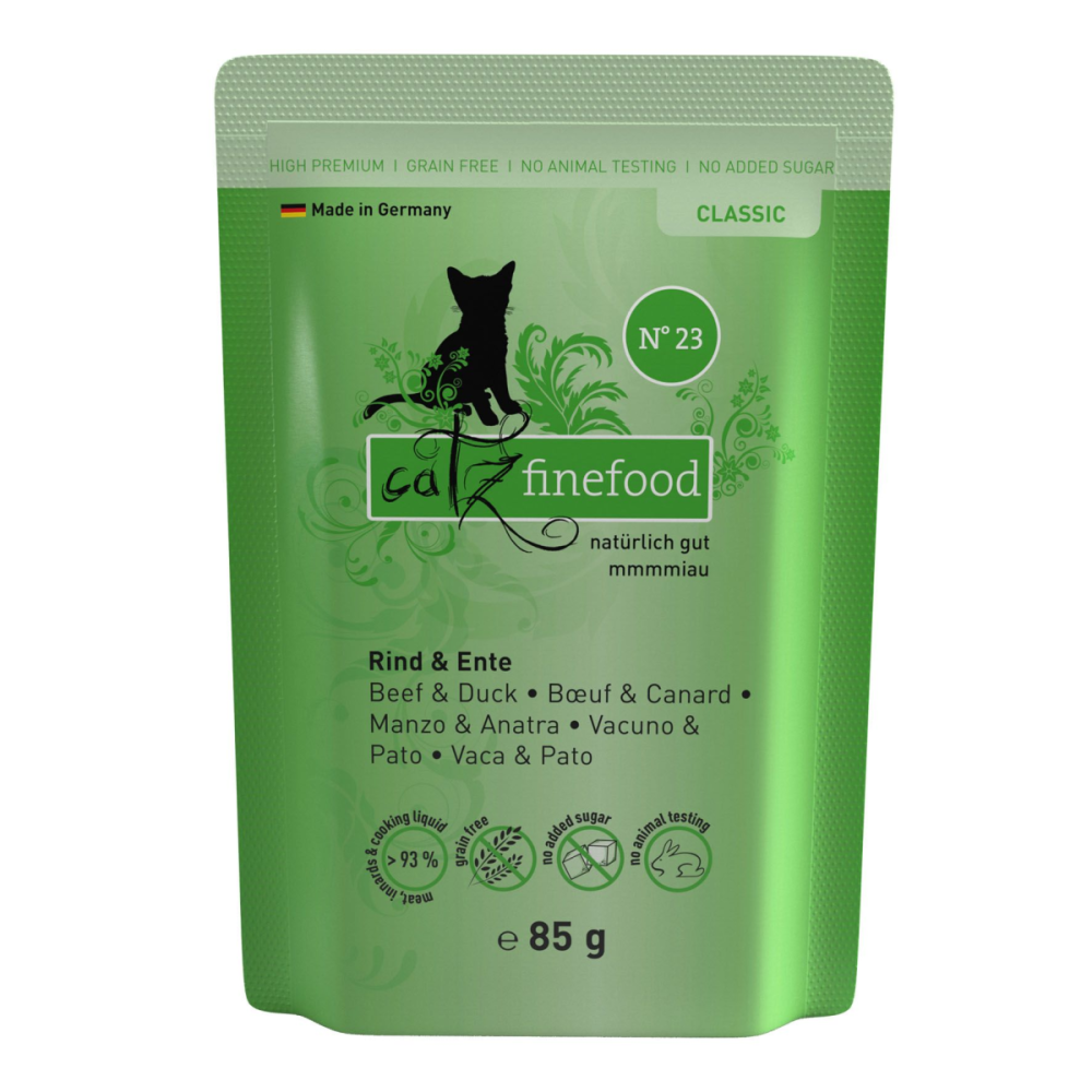 Pets Nature GmbH catz finefood No.23 Rind&Ente 85g Alleinfuttermittel