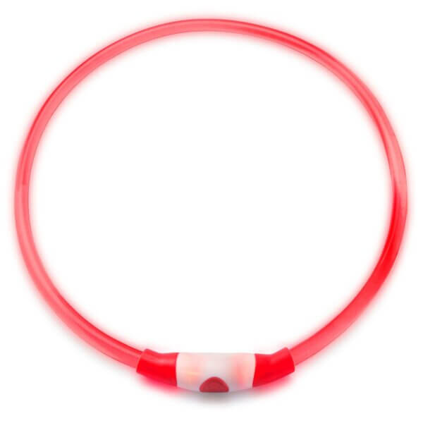 Freezack Night Light USB Halsband für Hunde rot S