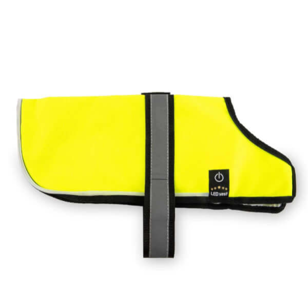 Freezack Leuchtweste für Hunde USB gelb