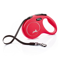 Flexi ROT  NEW CLASSIC, Gurtleine, S, 5m