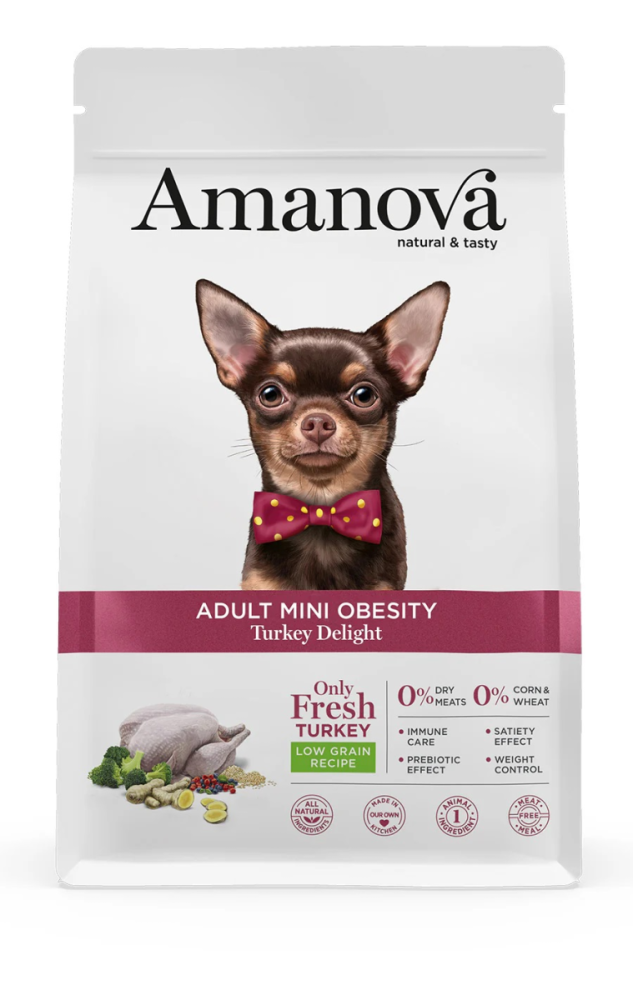 Amanova Canine Adult Mini Obesity - Turkey Delight Low Grain - Truthahn, 2kg