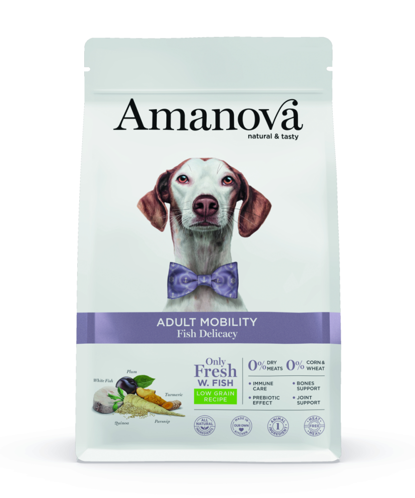 Amanova Canine Adult Mobility - Fish Delicacy Low Grain - Weisser Fisch, 10kg