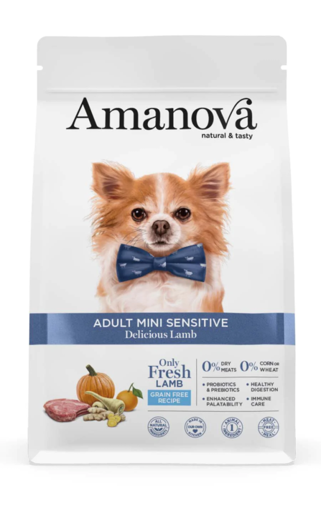 Amanova Canine Adult Mini Sensitive - Delicious Lamb Grain Free - Lamm, 800g