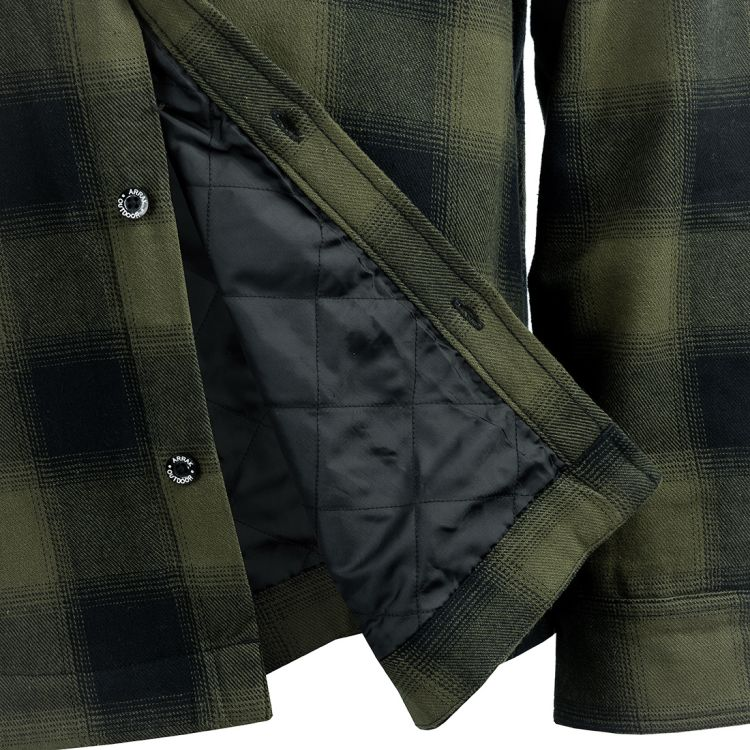 ARRAK Flanellhemd isoliert olive Lady Gr.S