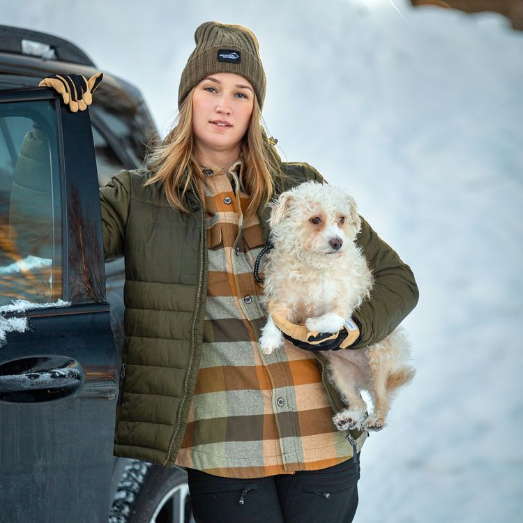 ARRAK Flanellhemd isoliert Forest beige Lady Gr.M