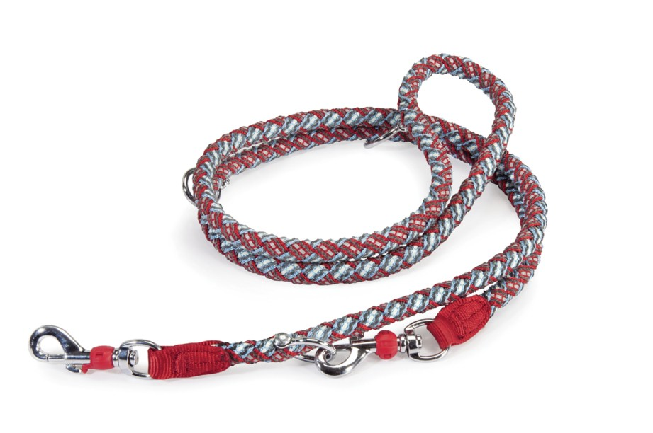 Camon Geflochtene Abrichteleine - Reflektierend - orange/Schwarz