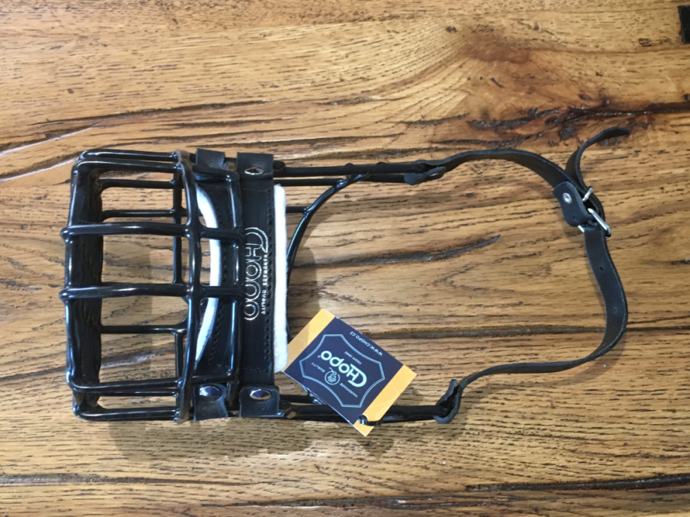 Chopo Maulkorb Boxer Rüde, schwarz, Länge: 9 cm  Breite: 12.5 cm  Umfang: 42 cm