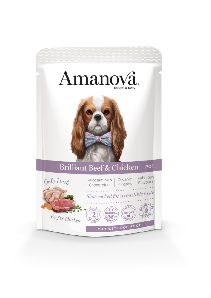 Amanova Canine Adult - Brilliant Beef & Chicken Grain Free  P01, 300g