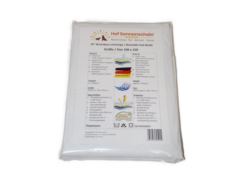 Hof Sonnenschein Wasserdichte Unterlage 100 x 150 cm