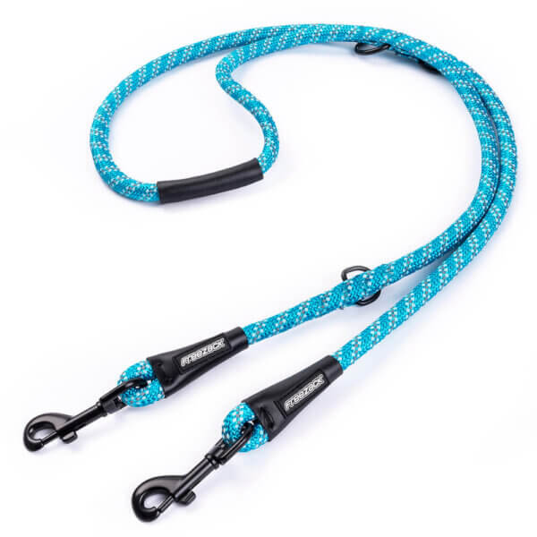 Freezack Doppelführleine Rope reflektierend blau Gr. M