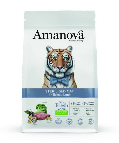 Amanova feline adult sterilised - delicious lamb low grain