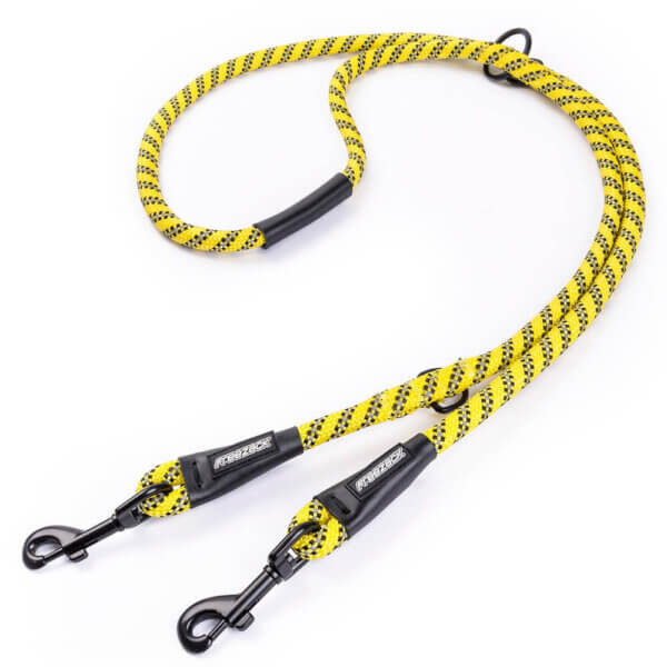 Freezack Doppelführleine Rope reflektierend gelb Gr. L