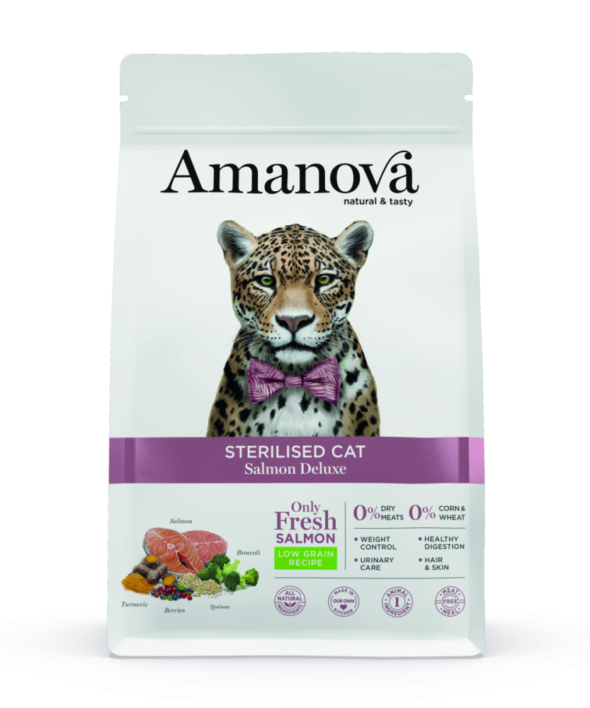 Amanova Feline Adult Sterilised - Salmon Deluxe Low Grain - Lachs, 1.5kg