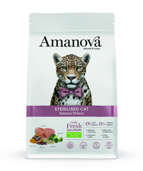 Amanova Feline Adult Sterilised - Salmon Deluxe Low Grain - Lachs, 1.5kg