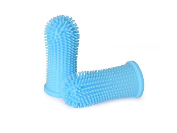 Camon Silikon Fingerzahnbürste hellblau, 2Stk.