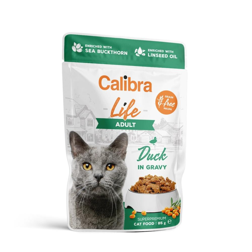 Calibra Superpremium Life Cats Adult Enten in Sauce 85g