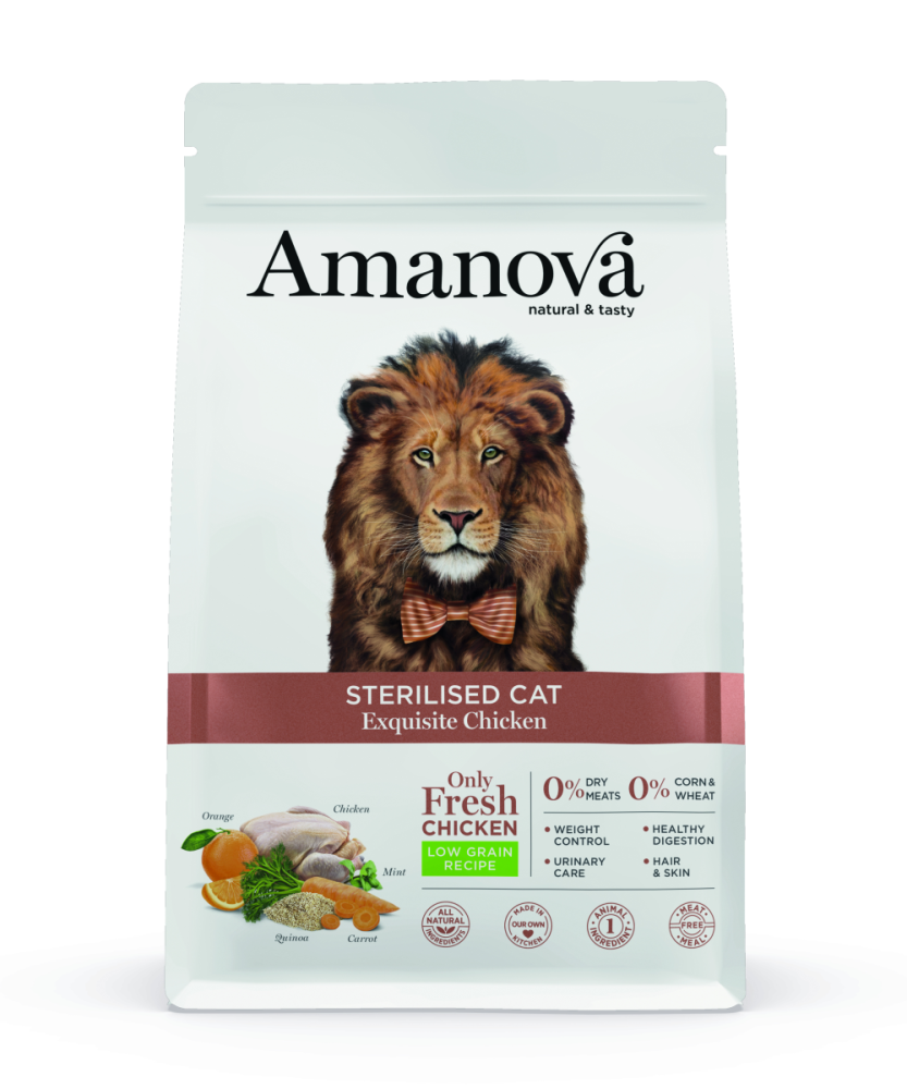 Amanova Feline Adult Sterilised - Exquisite Chicken Low Grain - Huhn , 1.5kg
