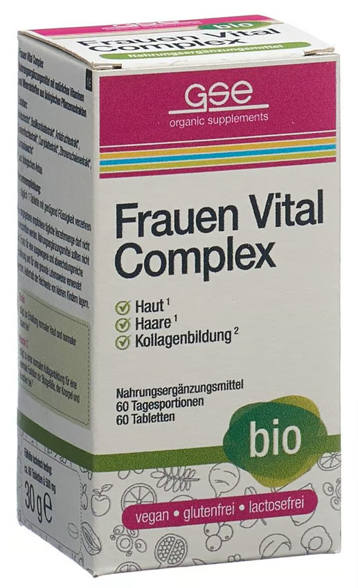 GSE GSE Frauen Vital Complex, 60 Stück, Glas, Tablette, Bio