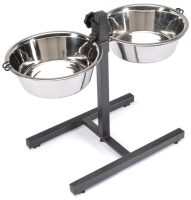 Camon 2 Näpfe mit Ständer bis 65cm H, 2x1600ml
