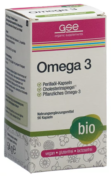 GSE GSE Omega 3 Perilla Öl, 90 Stück, Glas, Kapsel, Bio