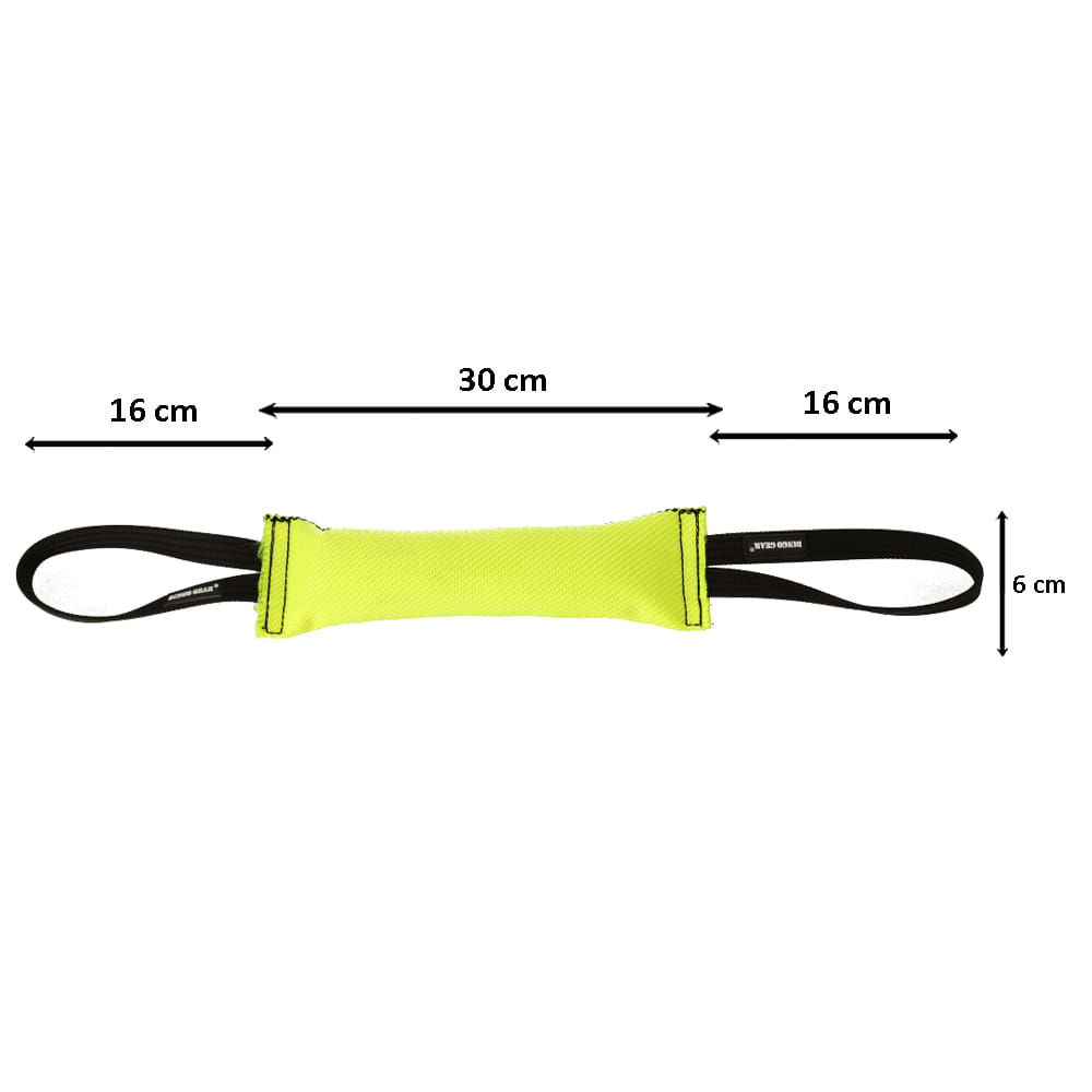 Dingo Gear Beisswurst Feuerwehrschlauch gelb, 2 Handschlaufen, 30cm
