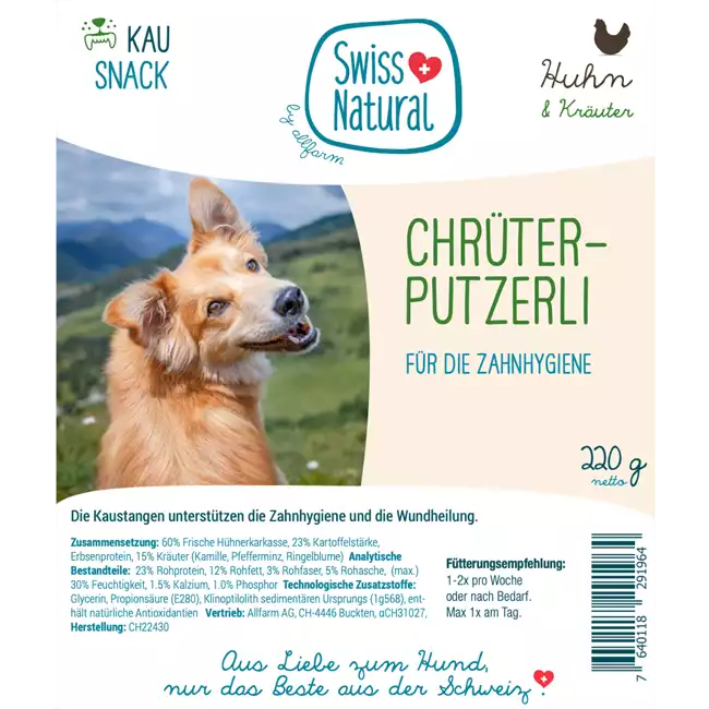 Swiss Natural Chrüter-Putzerli für die Zahnhygiene 220g